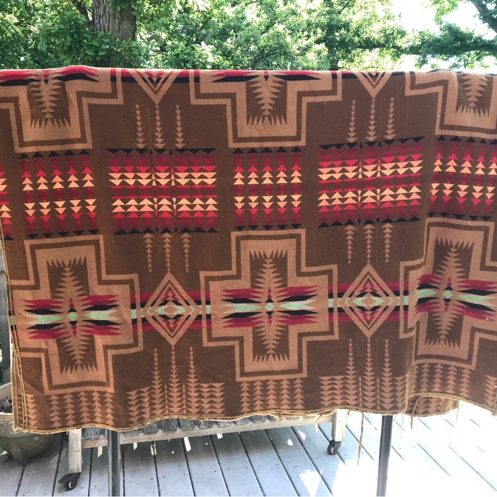 Pendleton? Wool? Old blanket.